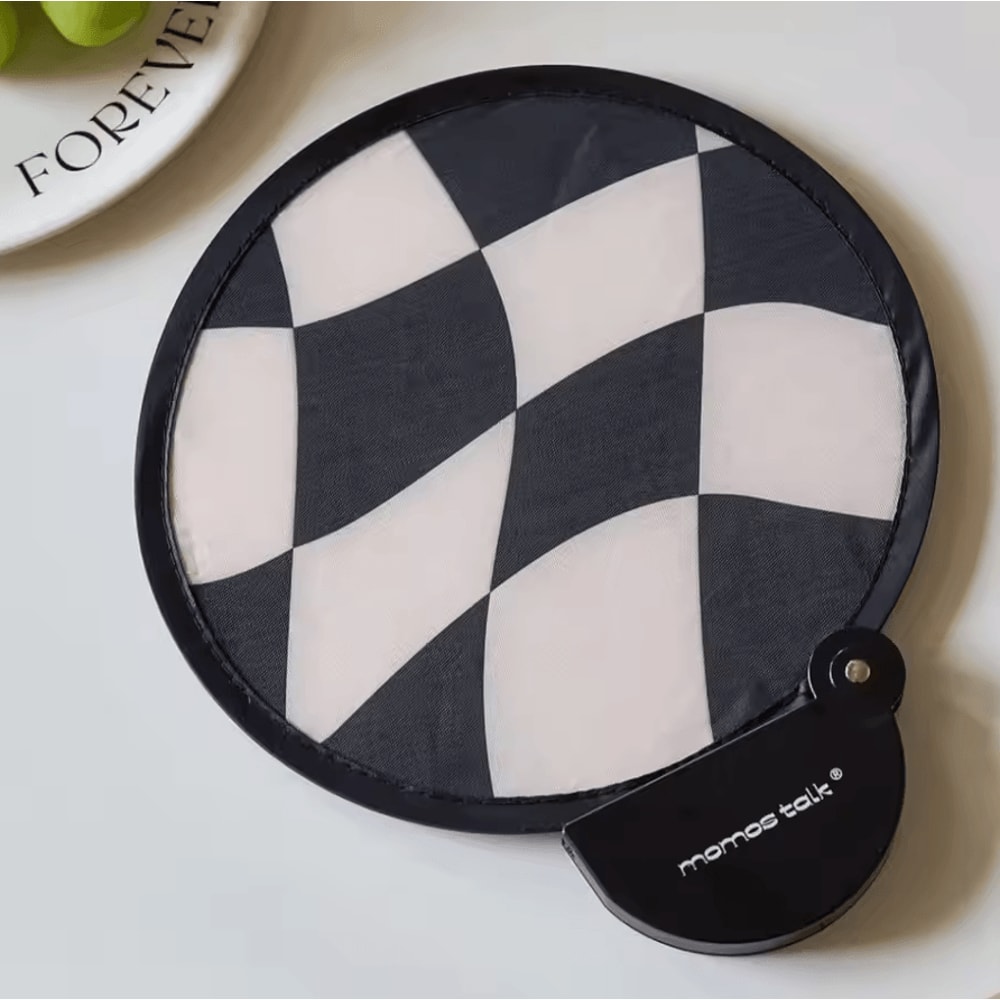 Portable Handheld Folding Fan With Storage Bag Compact Summer Cooling Fan 3