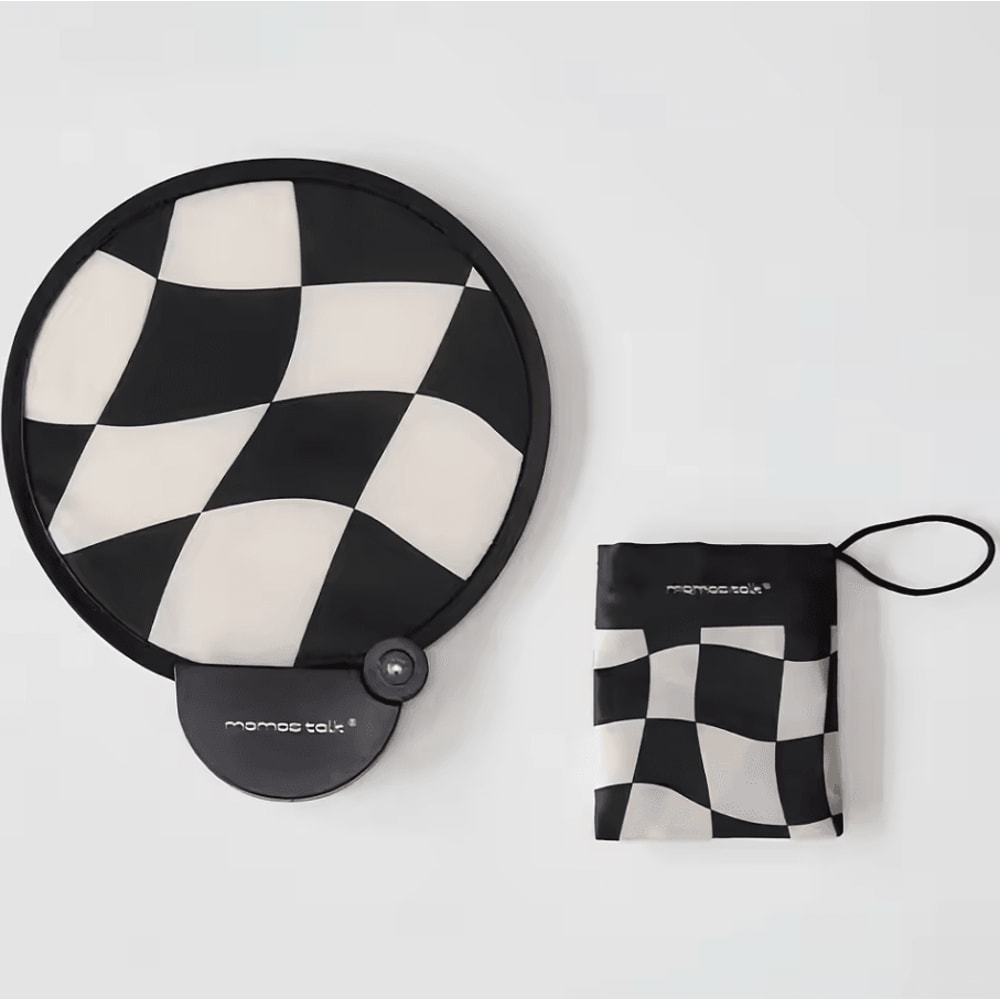 Portable Handheld Folding Fan With Storage Bag Compact Summer Cooling Fan 5