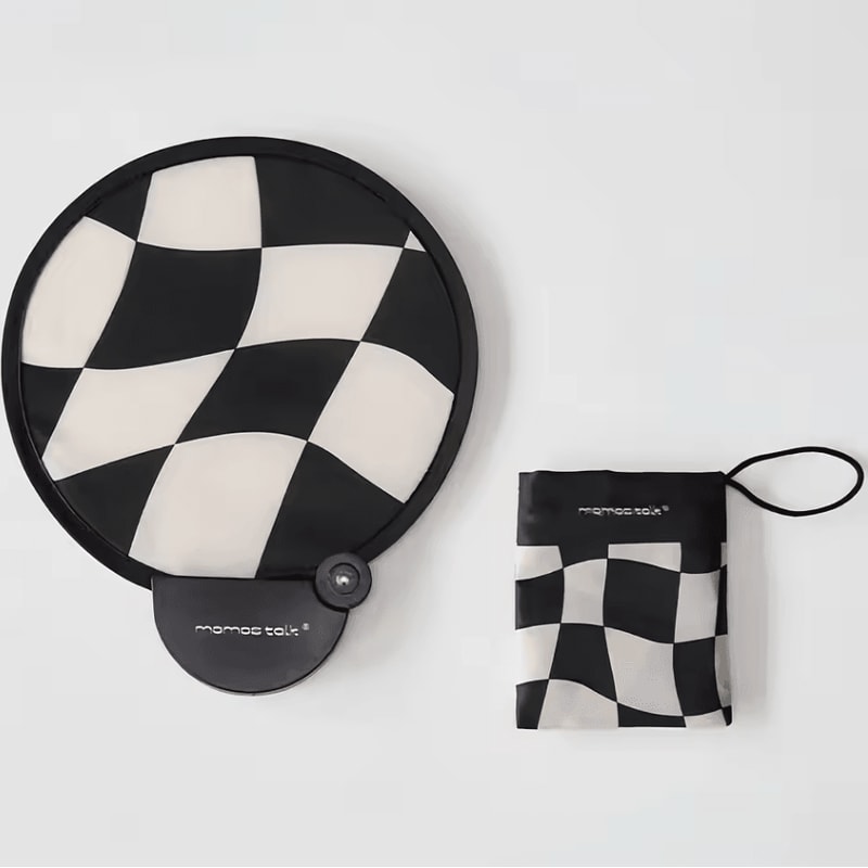 Portable Handheld Folding Fan With Storage Bag Compact Summer Cooling Fan 5