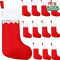 12Piece Festive Red Christmas Stockings Set Santa Claus Reindeer Design 5