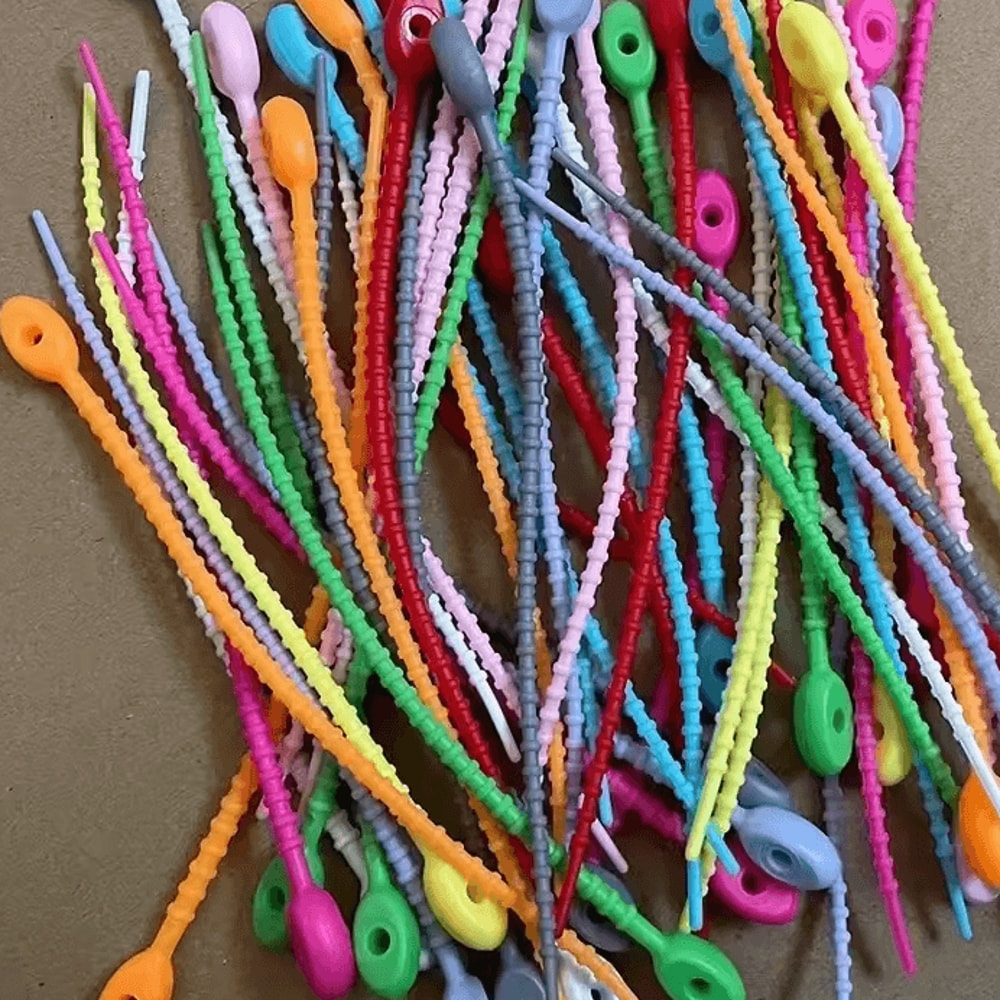 Reusable Silicone Cable Organizer Cable Ties Twisted Straps For Neat Wire Management 5