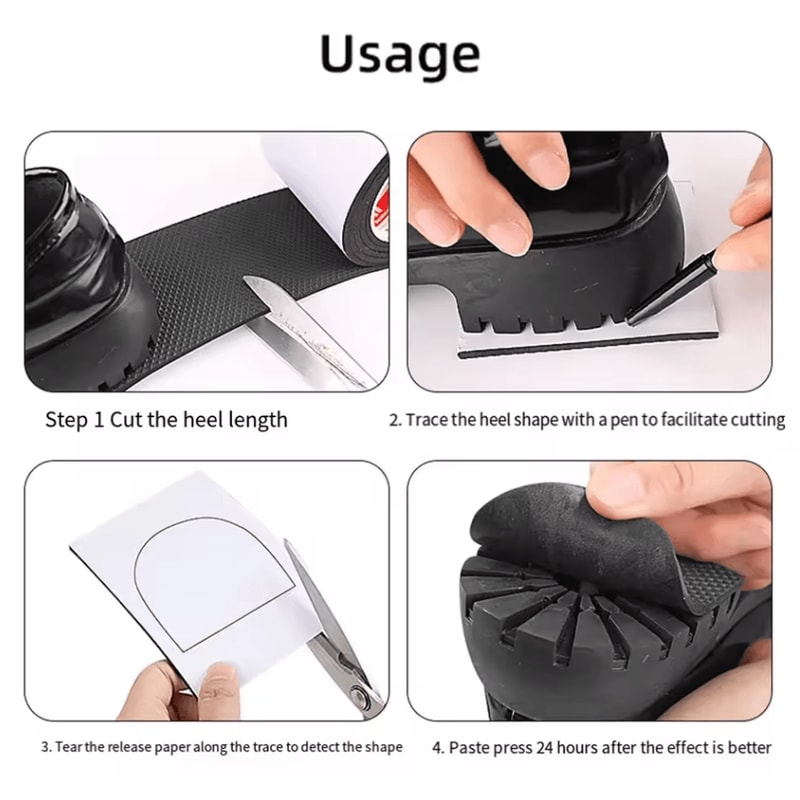 NoAdhesive AntiSlip Sole Stickers Mute Cushion Insole Pads For Shoes 3