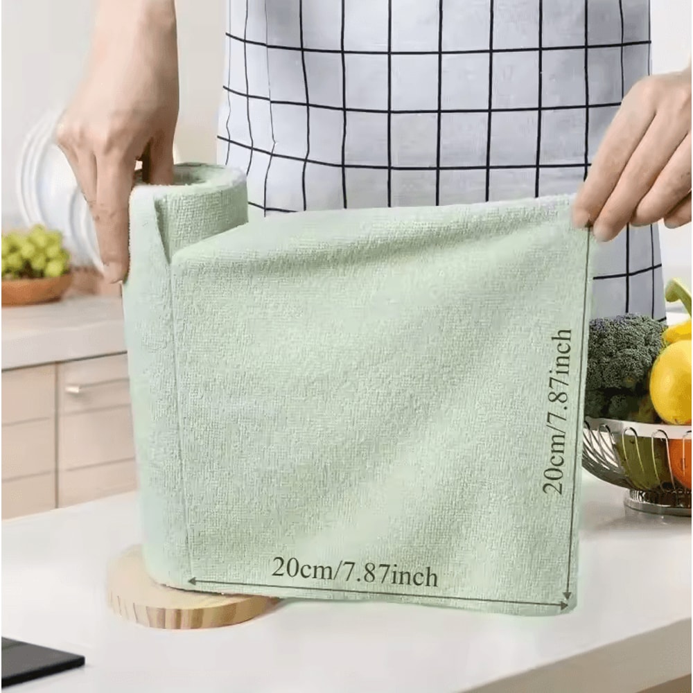 20 SheetsRoll Microfiber Dishcloth MultiFunctional DoubleSided Kitchen Cloth 3