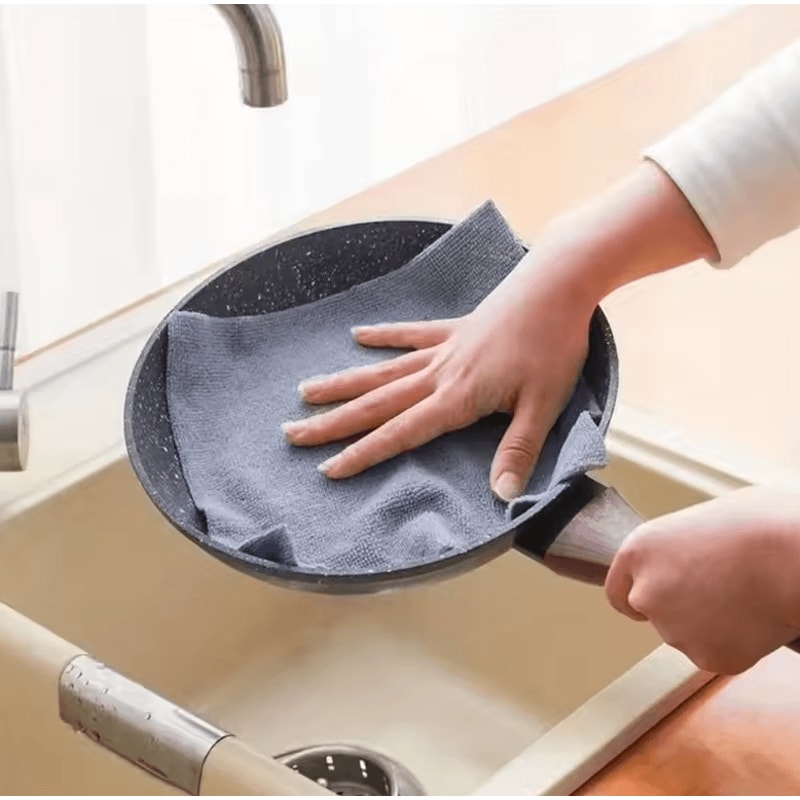 20 SheetsRoll Microfiber Dishcloth MultiFunctional DoubleSided Kitchen Cloth 5