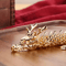 Majestic 3D Alloy Golden Dragon Statue With Movable Limbs Symbol Of Power Good Luck 1