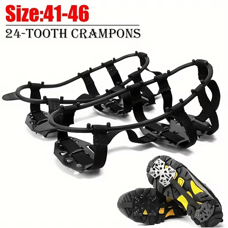 24Tooth AntiSlip Ice Claw Shoe Covers For Outdoor Traction 4