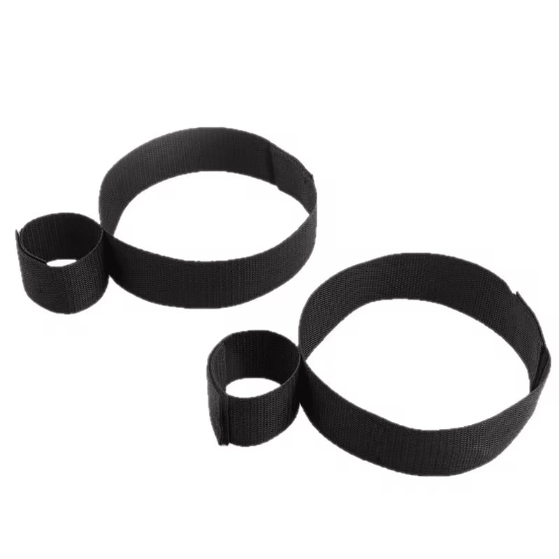 Adult BDSM Restraint Wrist Handcuff Set With Hook And Loop Fastening Straps 3