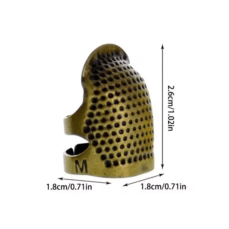 Adjustable Vintage Sewing Thimble Handmade NonSlip Embroidery Finger Holder 4