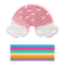 Creative Rainbow Clouds Sensory Activity Board DoubleSided Silicone Busy Board For Fine Motor Skil 4