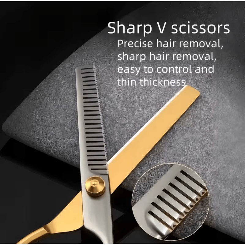 2pcs FlatTooth Magic Hair Scissors Set DIY Bangs Trimming Home Haircutting 3