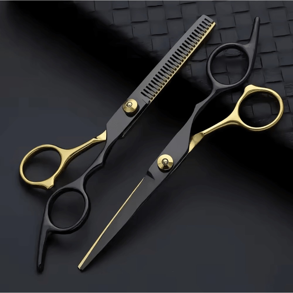 2pcs FlatTooth Magic Hair Scissors Set DIY Bangs Trimming Home Haircutting 5