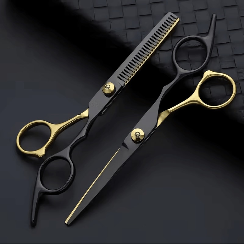 2pcs FlatTooth Magic Hair Scissors Set DIY Bangs Trimming Home Haircutting 5