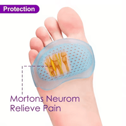 silicone metatarsal pads for arch support & pain relief – gel cushions for running comfort
