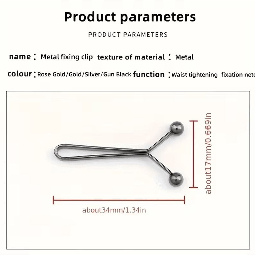 4pcs Invisible Waist Tightening Metal Clips Adjustable Button Clips For Jeans Clothing 3