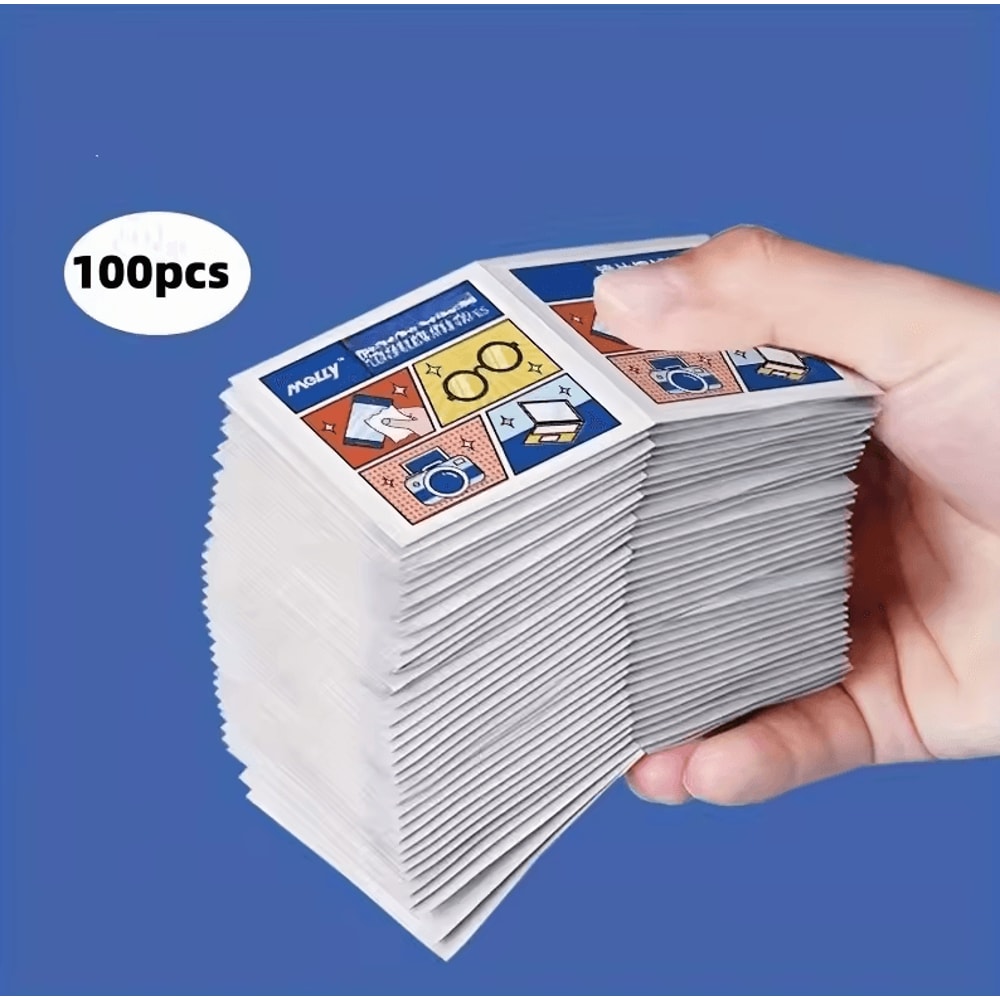 100pcs Disposable AntiFog Glasses Wipes NonMarking Lens Screen Cleaning 0