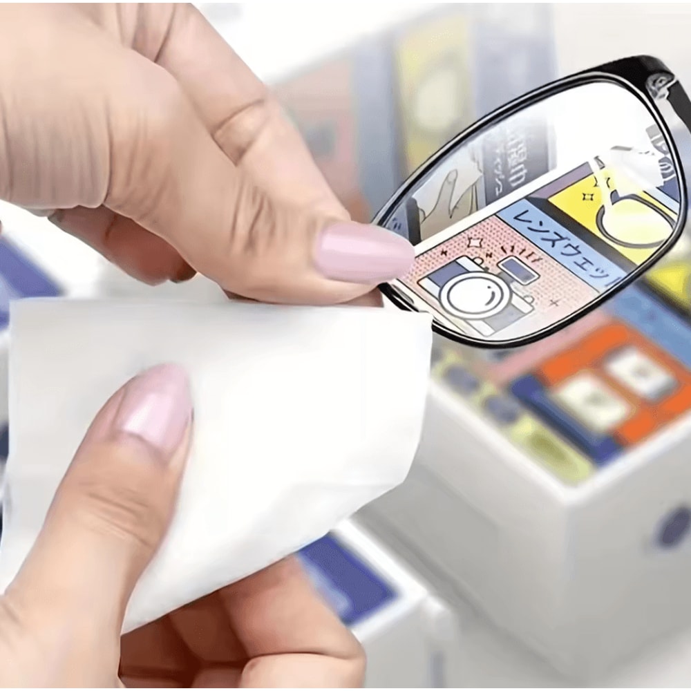 100pcs Disposable AntiFog Glasses Wipes NonMarking Lens Screen Cleaning 2