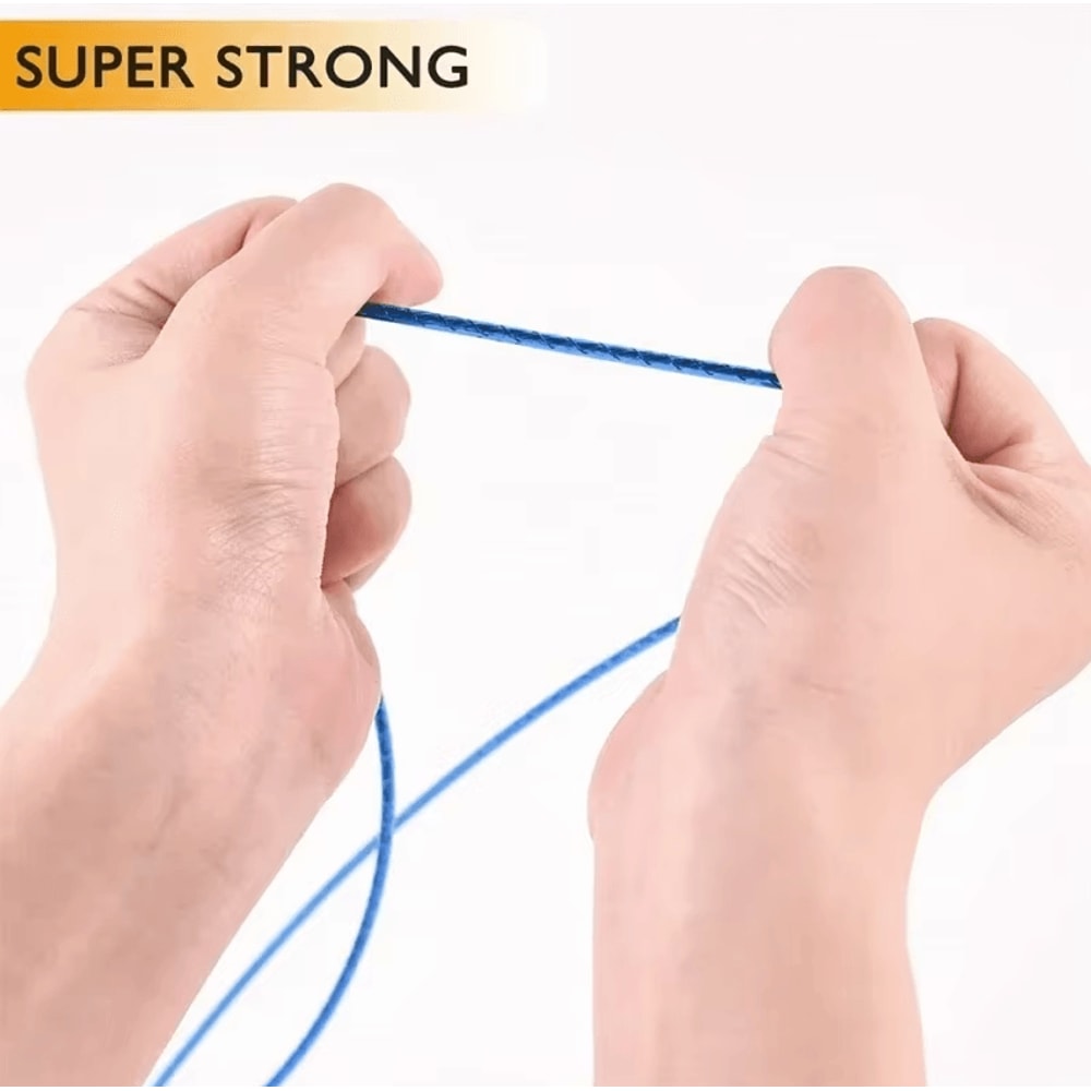 Outdoor Clothing Drying Rope 7874in Steel Wire PVC Wash Line For Garden Travel Camping 2