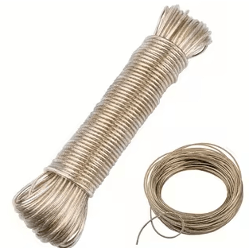 Outdoor Clothing Drying Rope 7874in Steel Wire PVC Wash Line For Garden Travel Camping 6