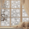 113 Christmas Snowflake Static Window Stickers Reusable Holiday Party Decoration Decals 4