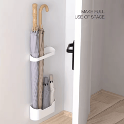 wall mounted umbrella holder – nail-free fastener multi-functional household umbrella storage rack