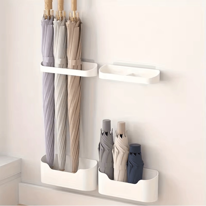 Wall Mounted Umbrella Holder NailFree Fastener MultiFunctional Household Umbrella Storage Rack 1