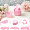 6Piece Pink Heart Shaped Facial Mask Mixing Bowl Set DIY Skincare Tool With Scraper 3