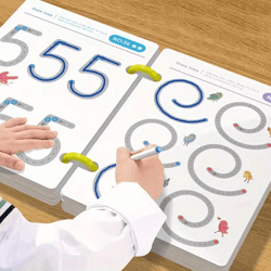 32-page reusable magic practice notebook set – whole brain & pen control training