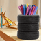 Creative Tire Shaped Pen Holder Unique Office Desk Organizer For Pens Stationery 5