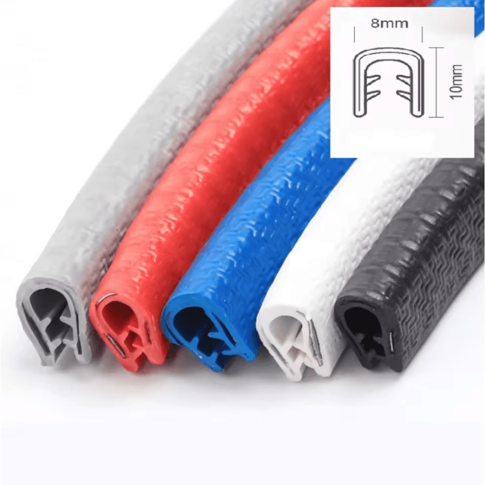 10m Car Rubber Edging Protection Strip Door Edge Guards Side Protector Trim Molding 0