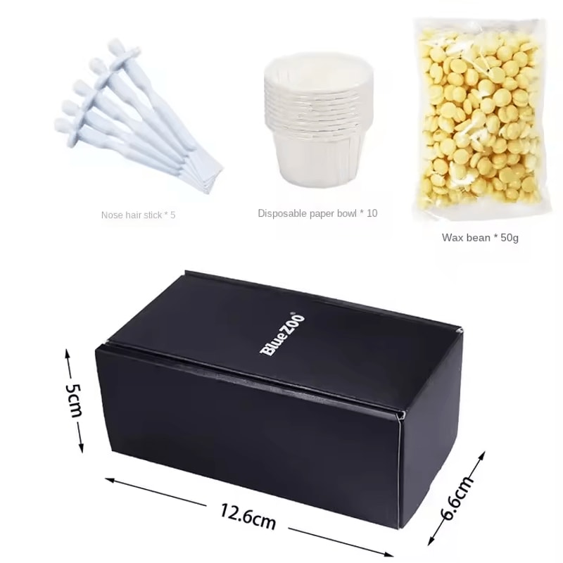 Portable Painless Nose Wax Kit PaperFree Wax Beans Nose Hair Removal Set 4