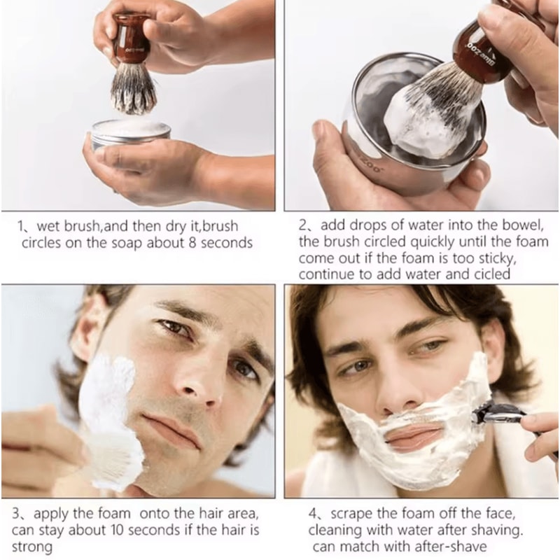 Handmade Smooth Texture Beard Shaving Soap Organic Foam Shaving Cream Bar For Men 4