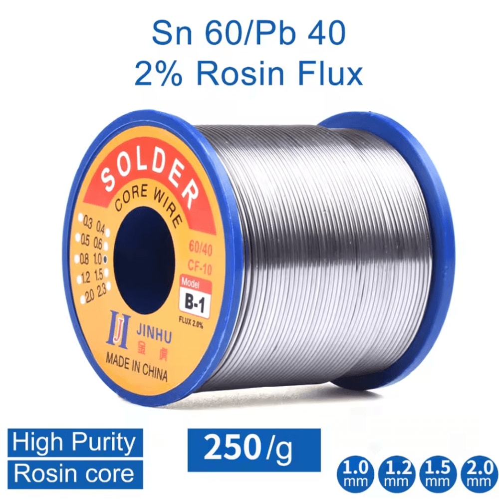 250g Rosin Core Solder Wire Low Temperature Bright EasytoSolder Alloy 10121520 Mm 0
