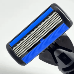 classic 6-edge safety razor – manual shaver with 27 replacement blades for mens & womens hair removal