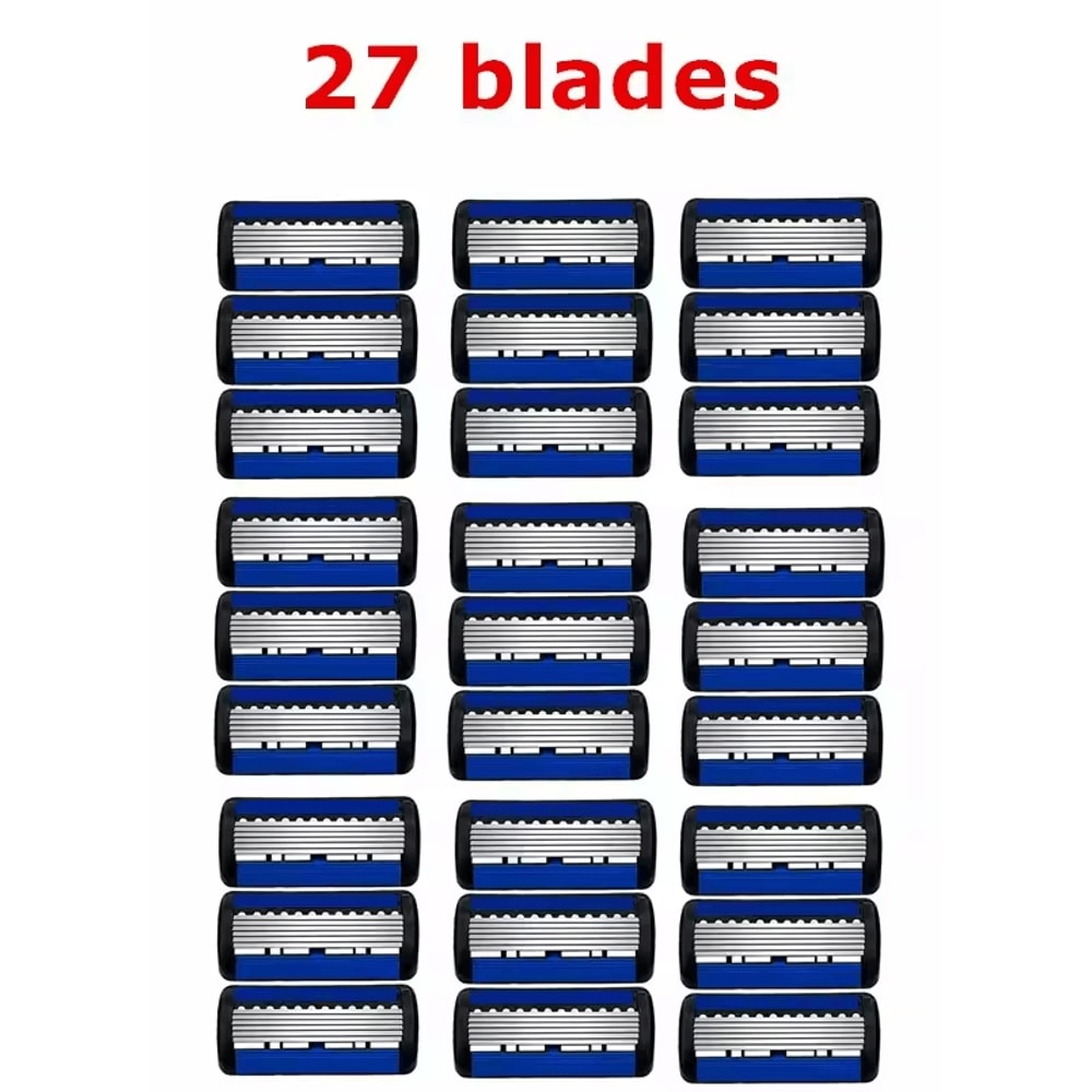 Classic 6Edge Safety Razor Manual Shaver With 27 Replacement Blades For Mens Womens Hair Removal 10
