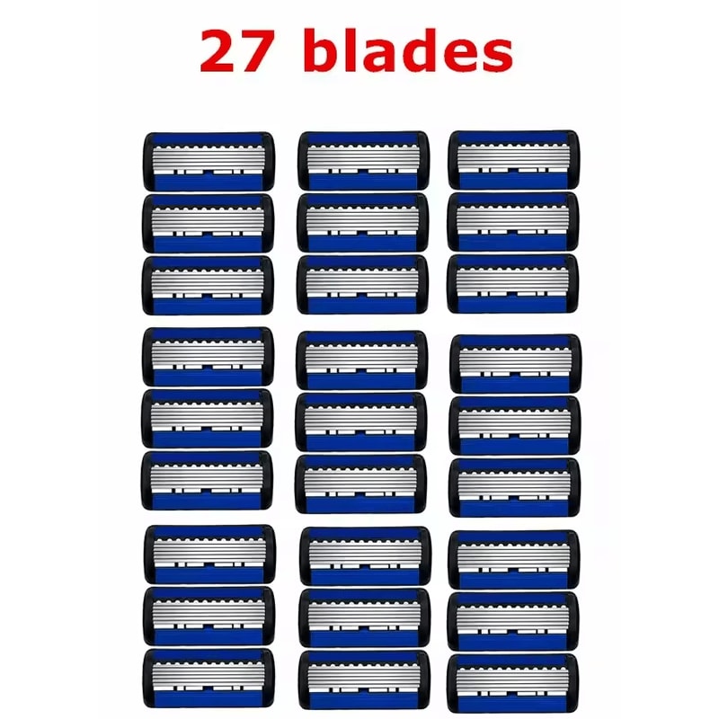 Classic 6Edge Safety Razor Manual Shaver With 27 Replacement Blades For Mens Womens Hair Removal 10