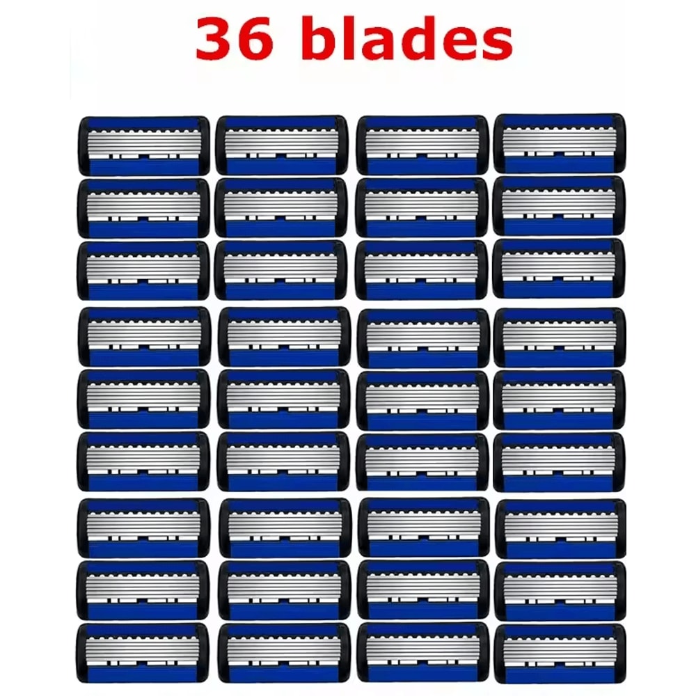 Classic 6Edge Safety Razor Manual Shaver With 27 Replacement Blades For Mens Womens Hair Removal 11