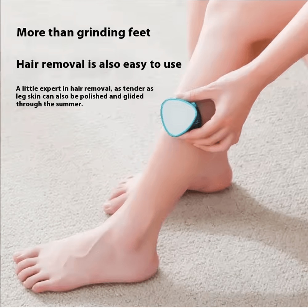 DoubleSided Crystal Hair Eraser Glass Nano Foot File 2in1 Reusable Painless Foot Dead Skin Remover 3
