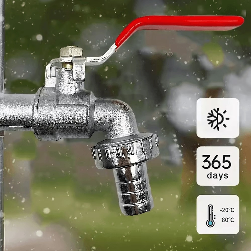 Outdoor Antifreeze Faucet With Spout Zinc Alloy 1234 Inch Garden Washing Machine Tap 2