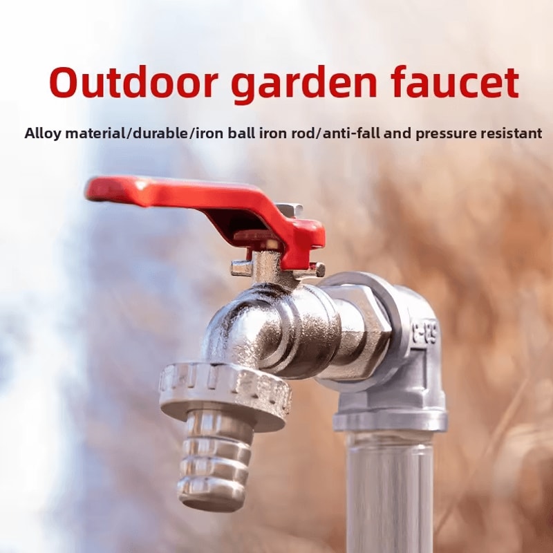 Outdoor Antifreeze Faucet With Spout Zinc Alloy 1234 Inch Garden Washing Machine Tap 3