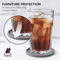 6Piece Silicone Drink Coasters Set With Base Bar Home Office Cup Mats For Tabletop Protection 2