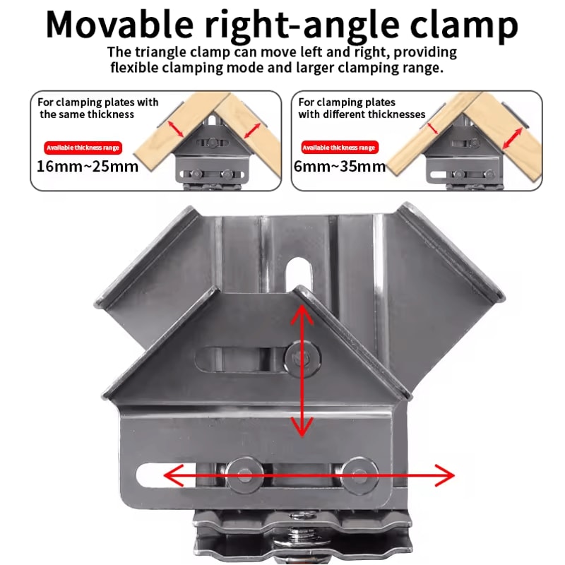 Adjustable Multipurpose Stainless Frame Clamps 90 OpenClosed Woodworking Corner Fixing Clips 2