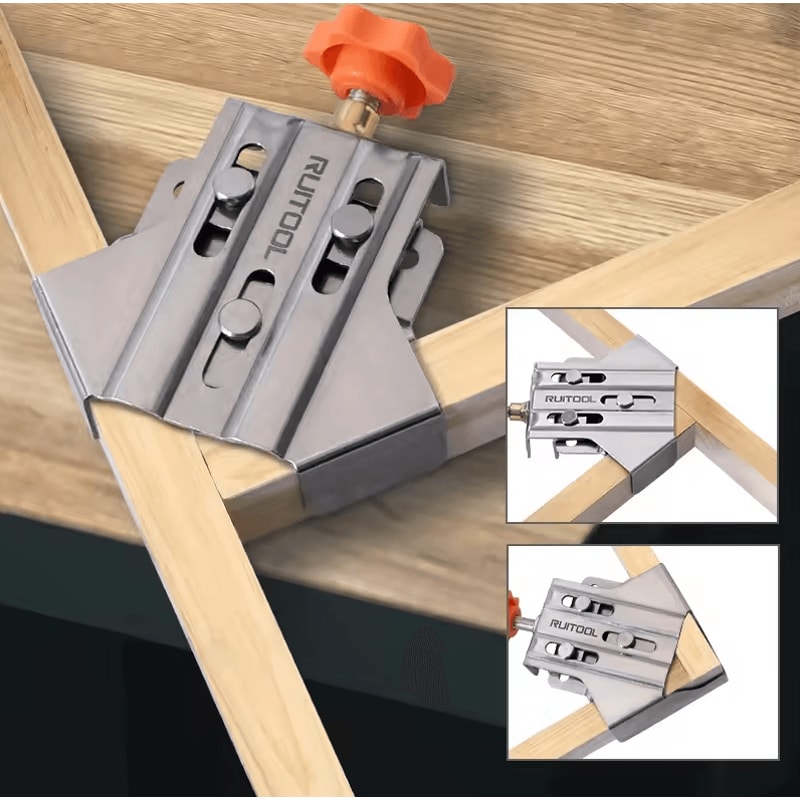 Adjustable Multipurpose Stainless Frame Clamps 90 OpenClosed Woodworking Corner Fixing Clips 1