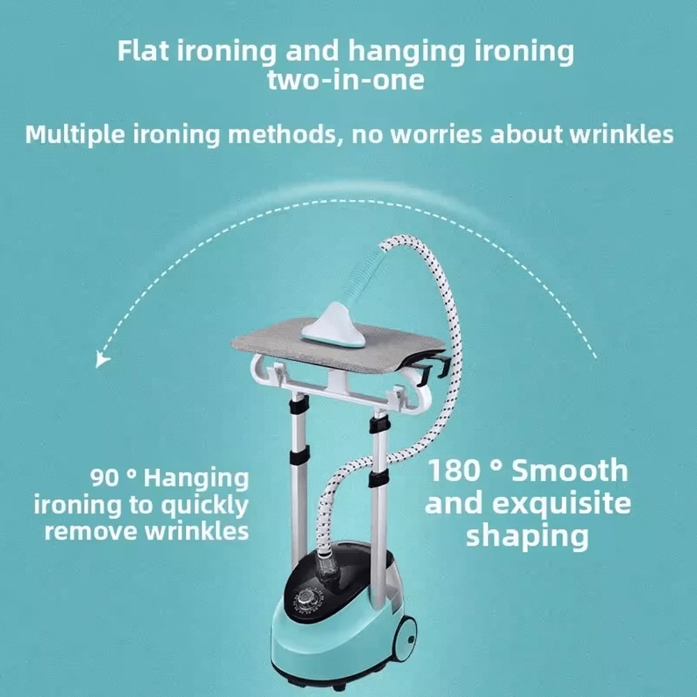 EU Handheld DoubleRod Garment Steamer FastHeating Vertical Clothes Steaming Iron 4