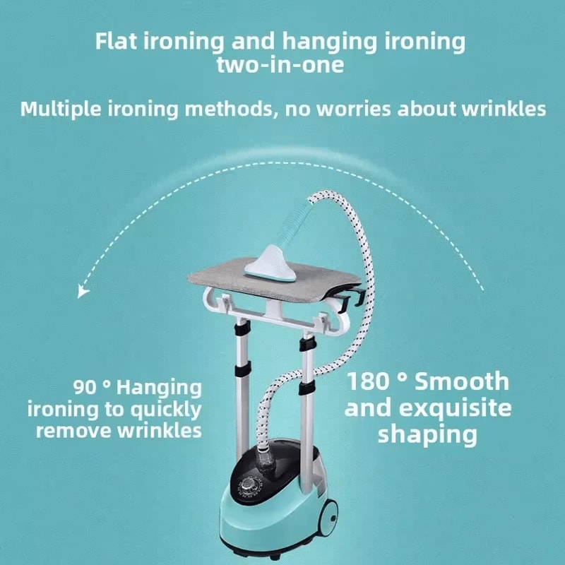 EU Handheld DoubleRod Garment Steamer FastHeating Vertical Clothes Steaming Iron 4