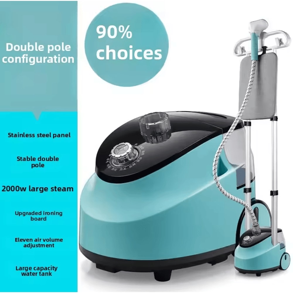 EU Handheld DoubleRod Garment Steamer FastHeating Vertical Clothes Steaming Iron 6