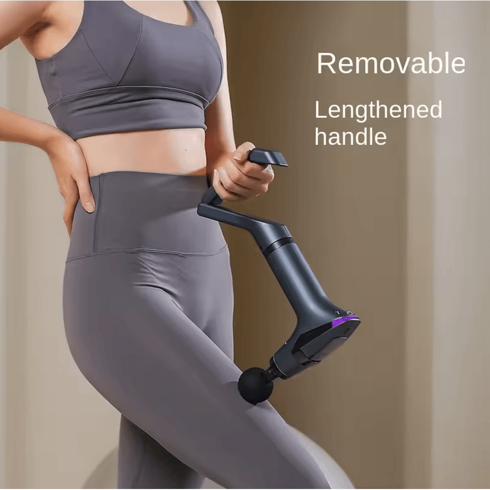 Hot Selling Multifunctional LongHandle Massage Gun Deep Tissue Percussion Body Electric Massager 2