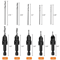Woodworking Countersink Drill Bit Set Cone Hole Opener With 5 Replaceable Pilot Drill Bits 1