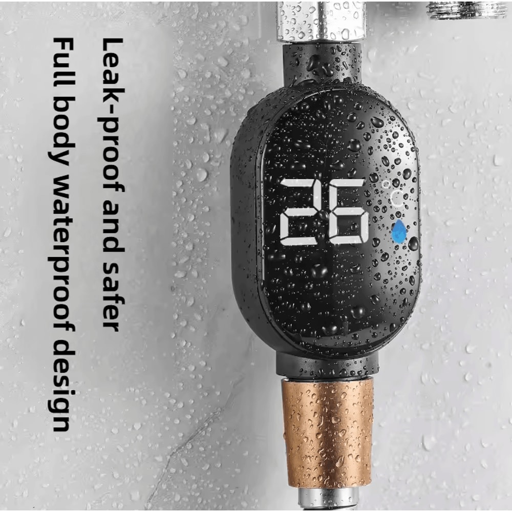 Water Temperature Gauge For Showerheads LED Visual Display Shower Faucet Controller 123 Pcs 2