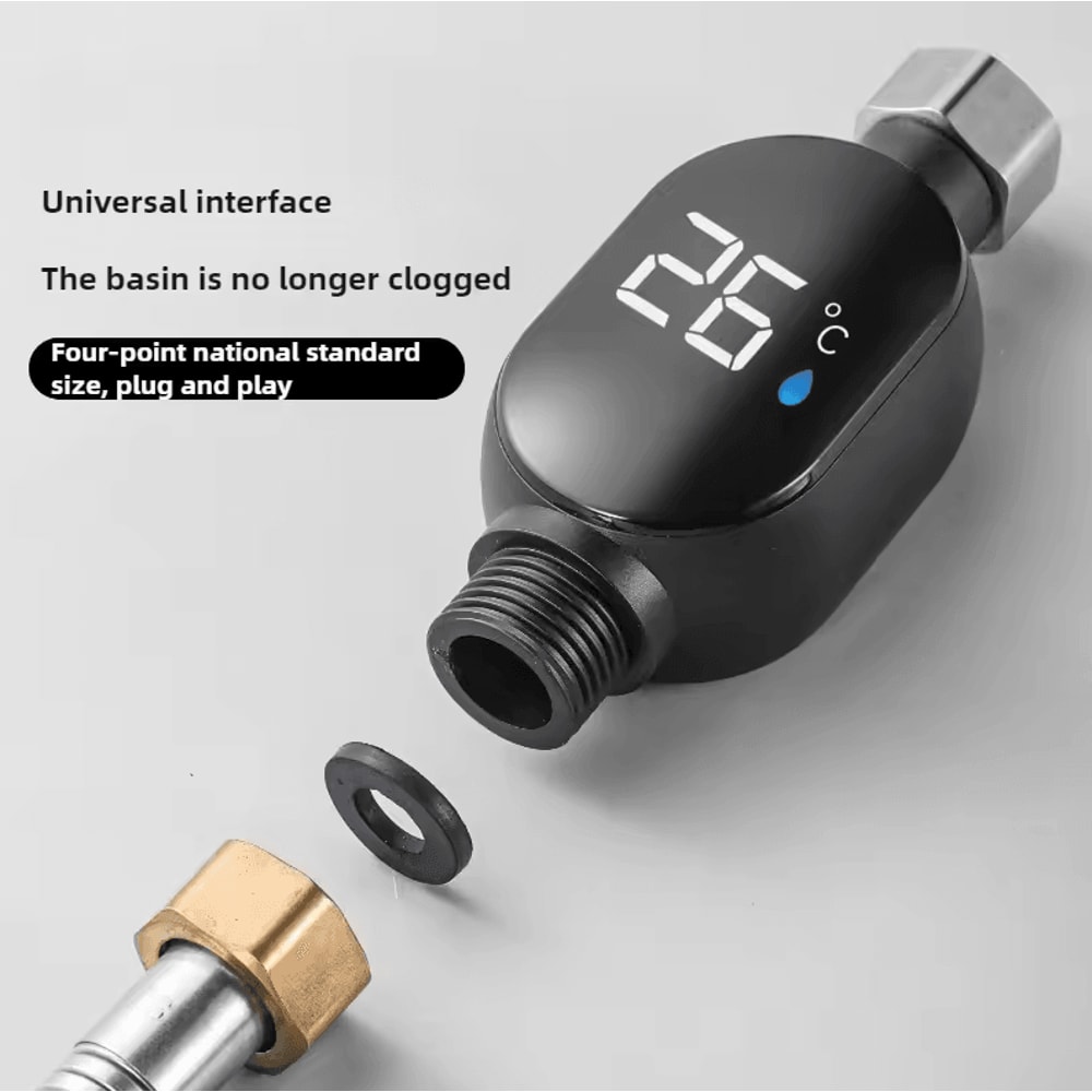 Water Temperature Gauge For Showerheads LED Visual Display Shower Faucet Controller 123 Pcs 3