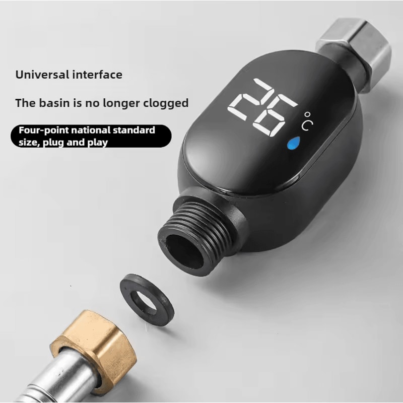 Water Temperature Gauge For Showerheads LED Visual Display Shower Faucet Controller 123 Pcs 3